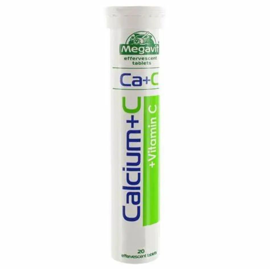 Megavit Calcium +Vitamin C 20 Effervescent Tablets
